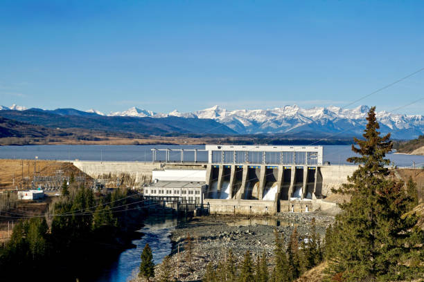 istock Bearspaw dam with the Mountains in the background 946267180