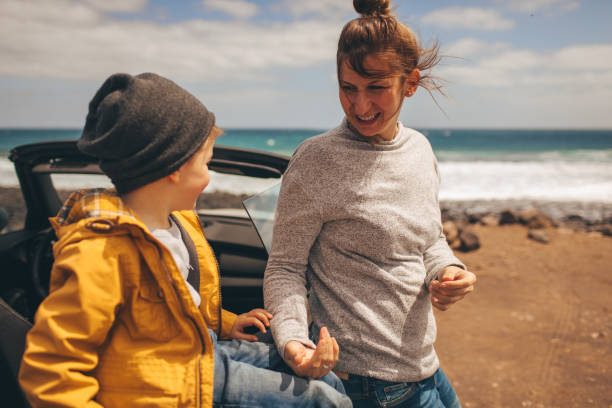 istock Mother and son on a road trip 946268752