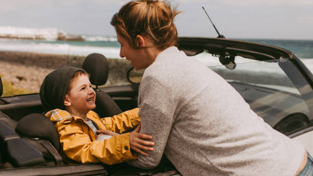 istock Mother and son on a road trip 946268804