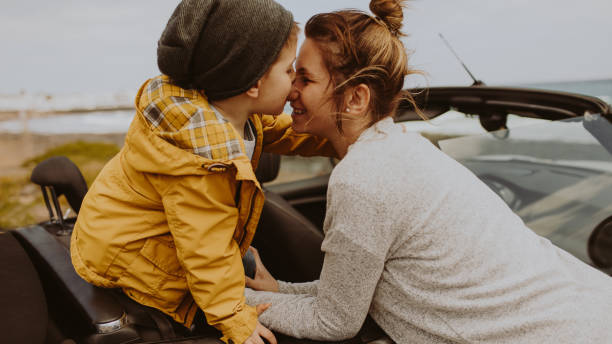 istock Mother and son on a road trip 946268872