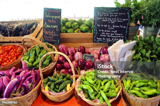 Fresh Vegetables At The Farmers Market Stock Photo - Download Image Now - Farm, Kiosk, Mexico