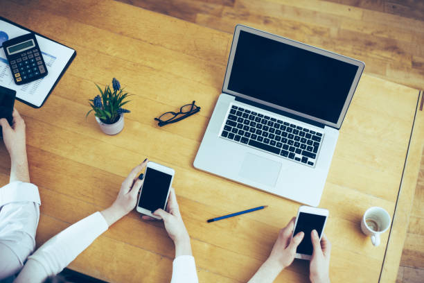 istock High Angle View Of Laptop On Table 946326654