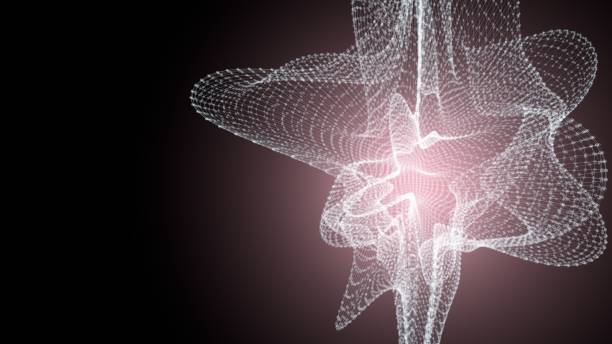 istock Molecule model with connected lines with dots on dark background. Medicine, technology, chemistry or science background. Scientific or medical background with molecules and atoms. 3d illustration 946326734