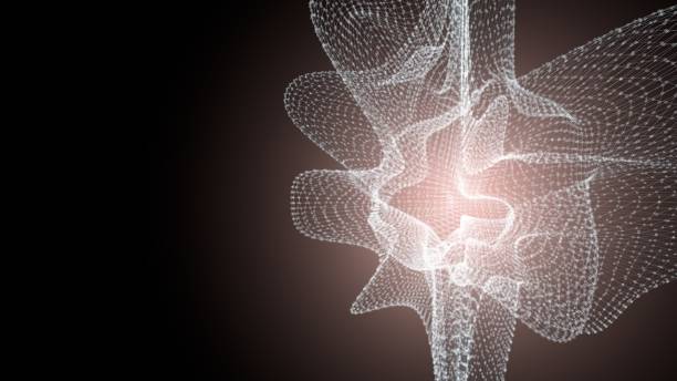 istock Molecule model with connected lines with dots on dark background. Medicine, technology, chemistry or science background. Scientific or medical background with molecules and atoms. 3d illustration 946326754