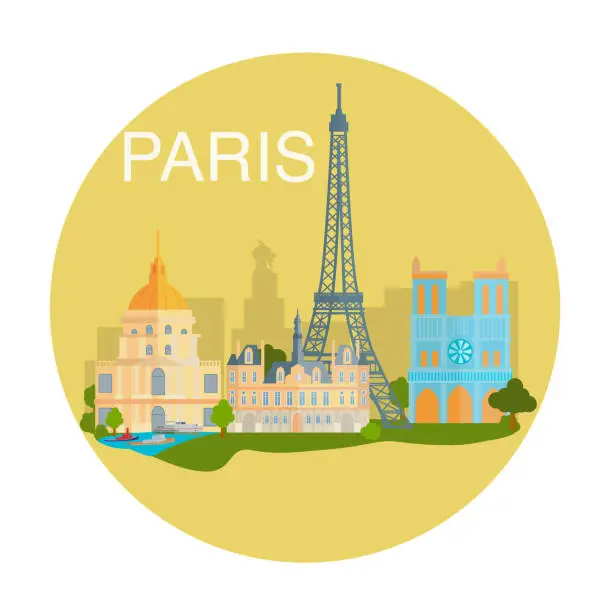 Vector illustration of Paris City