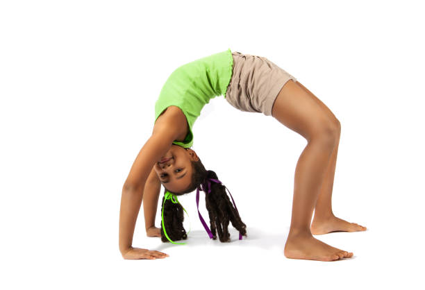 istock Child rhythmic gymnast .Isolation on a white. 946331454