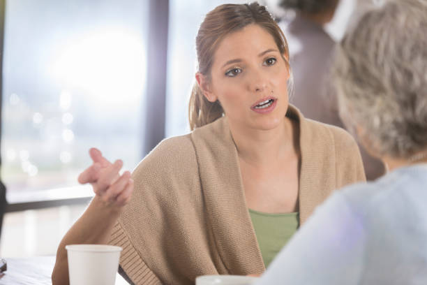 istock Adult daughter has serious conversation with her mom 946334566