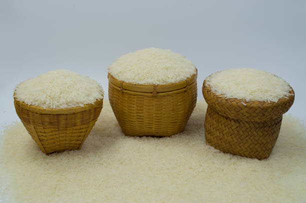 jasmine rice The jasmine rice isolated on white background prison meal stock pictures, royalty-free photos & images