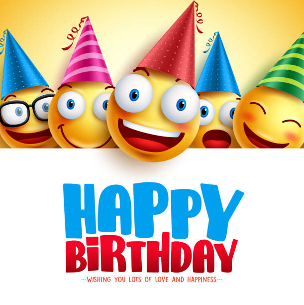 Happy Birthday Smileys Vector Background Design With Yellow Funny And Happy  Emoticons Stock Illustration - Download Image Now - iStock
