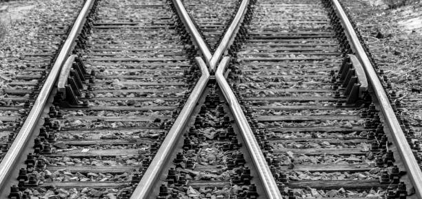 istock High Angle View Of Railroad Tracks 946395140