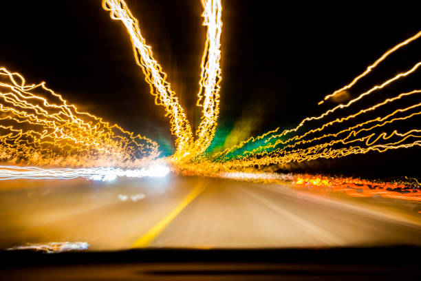 istock Street lights in motion 946395270