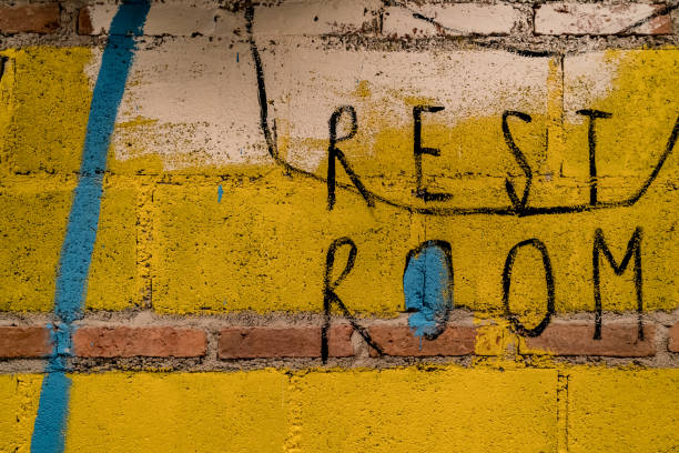 istock Rest room on the wall 946395504
