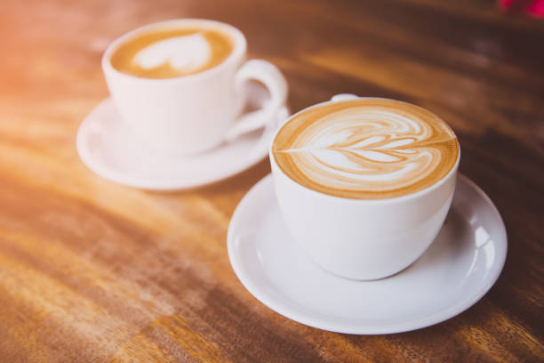 istock hot latte coffee in cafe 946413434