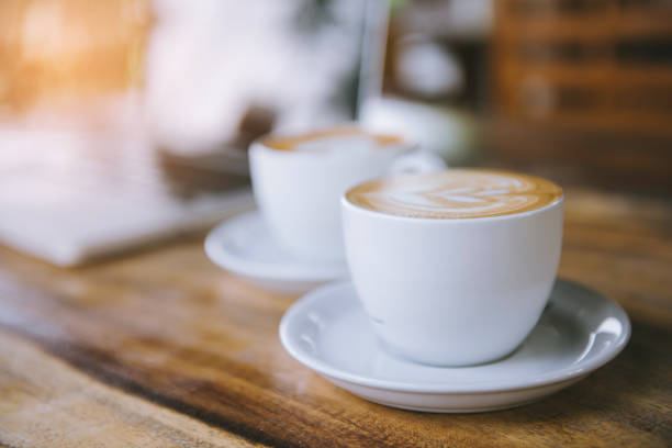 istock hot latte coffee in cafe 946413618