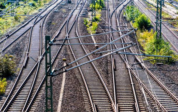 istock High Angle View Of Railroad Tracks 946417006