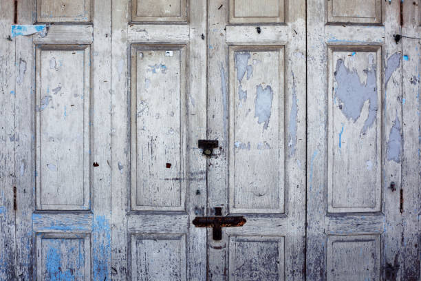 istock old vintage wooden folding door background. 946417044