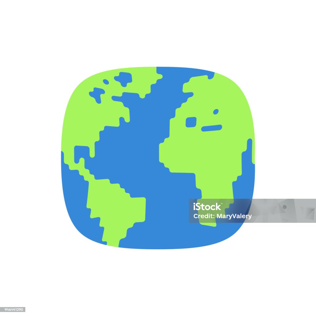 Square Erth Square Earth Planet Abstract Image Vector Illustration Stock ...