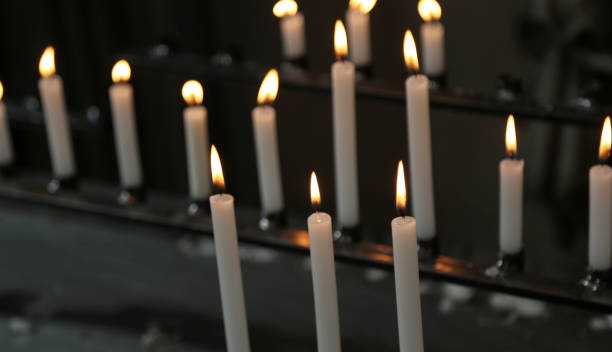 istock candles made with wax with flames 946441398