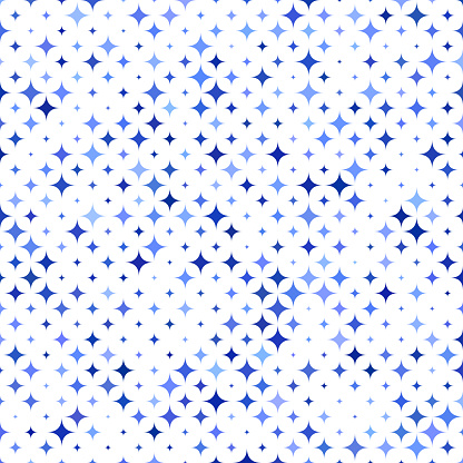Blue abstract star pattern background design - vector illustration
