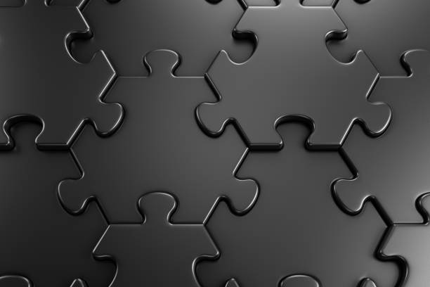 Geometric Pattern Of Jigsaw Puzzle stock photo