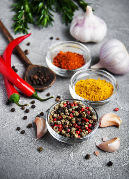 istock Different kind of spices in bowls 946468740