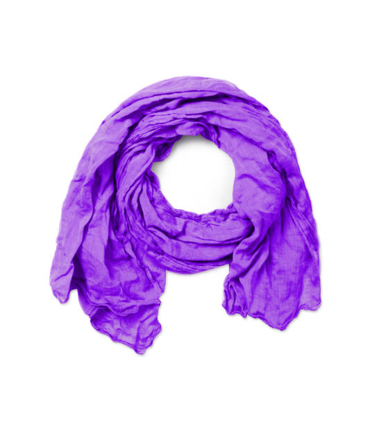 istock purple cotton scarf isolated on white background 946472422