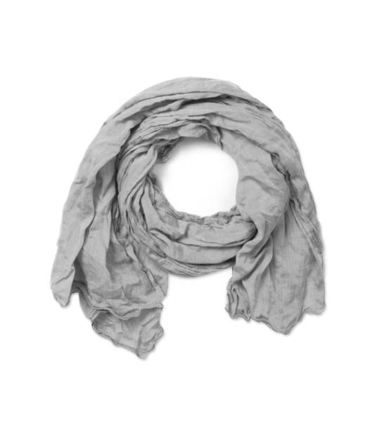 istock grey cotton scarf isolated on white background 946472438