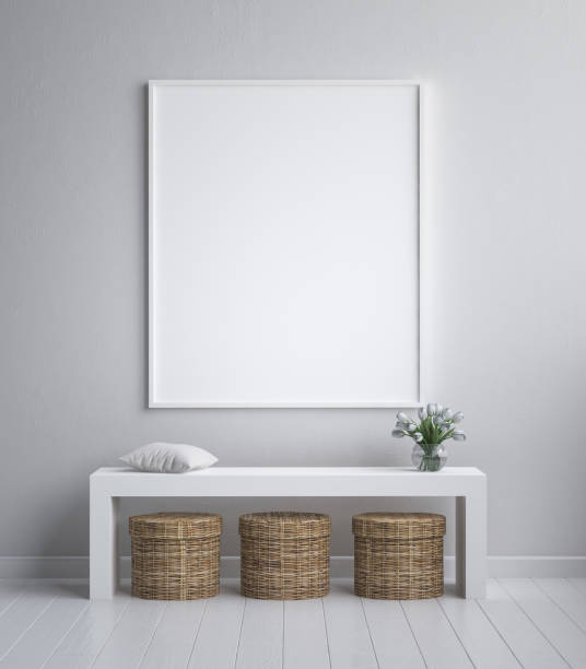 istock Mock up poster frame, interior minimalism, Scandinavian design 946487186