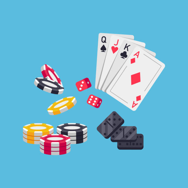 glücksspiele, kartenspiele. casino, poker, geld umsatz, finanzielle wohlergehen - cards poker gambling chip dice stock-grafiken, -clipart, -cartoons und -symbole