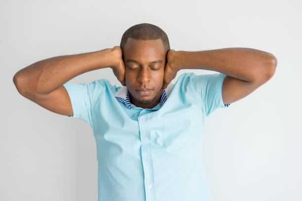 istock Serious handsome African guy in blue t-shirt 946491020