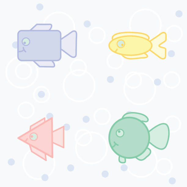 Colorful Cartoon Fish From Geometric Shapes Stock Illustration - Download  Image Now - Fish, Abstract, Animal - iStock