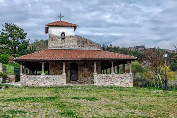 hermitage of San Pelayo (San Pelaio baseliza) in Baquio (Vizcaya, Spain) is a Romanesque hermitage that is located in the way that, bordering the coast