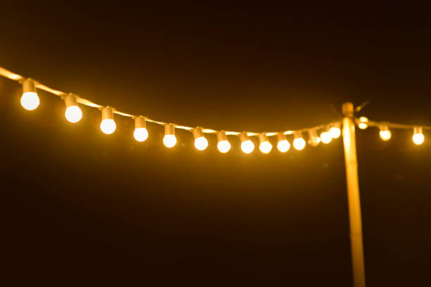 istock outdoor yellow orange light bulb on rack 946515616