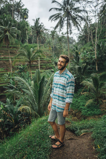 istock Man  on Tegallalang rice field in Bali, Indonesia 946517200