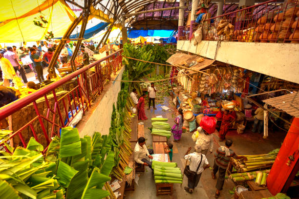 kr marketplace, bangalore, india - india bangalore flower business imagens e fotografias de stock
