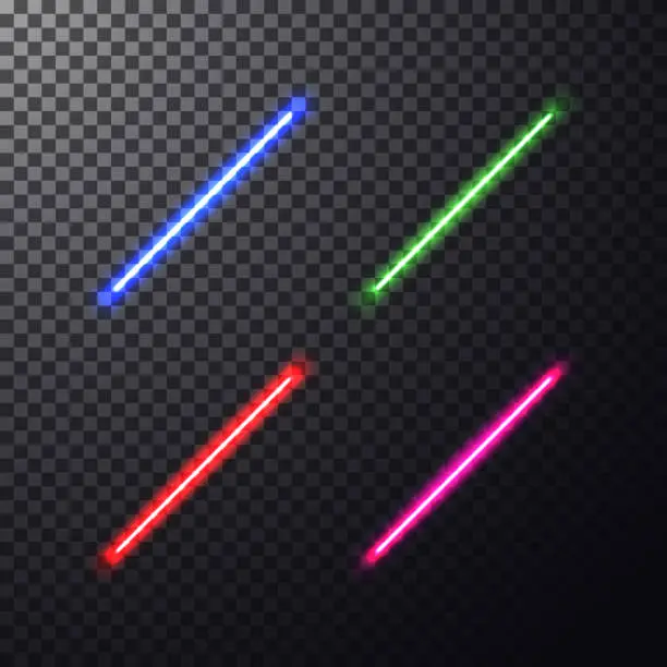 Vector illustration of Colorful laser beam