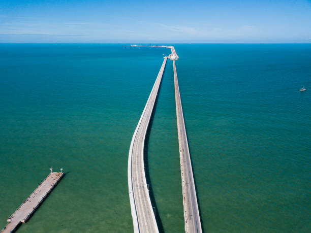istock The World's Longest Pier - Progreso Pier. Gulf of Mexico. Aerial View. 946533366