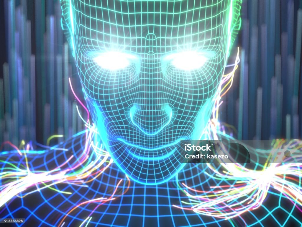 Khái Niệm Trí Tuệ Nhân Tạo Với Hình Đại Diện Người Ảo3d Minh Họa ...