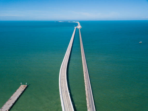 istock The World's Longest Pier - Progreso Pier. Gulf of Mexico. Aerial View. 946533414