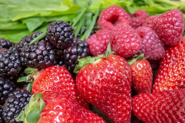 Photo of Close-up of trawberries and berries