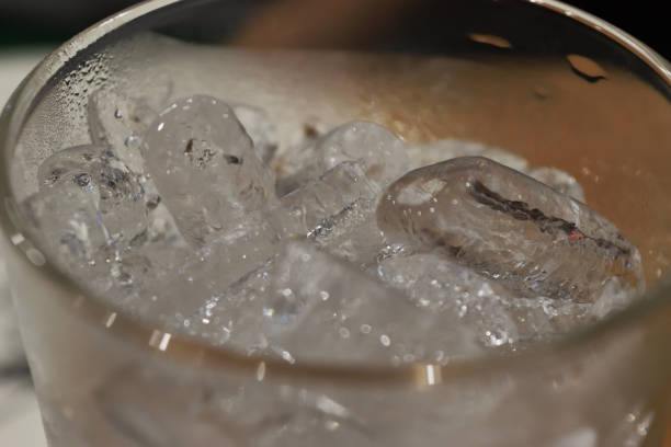 istock Ice tube in transparent glass 946549216