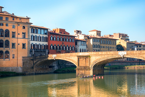 Ponte Santa Trinita over the Arno River in Florence, Tuscany, Italy