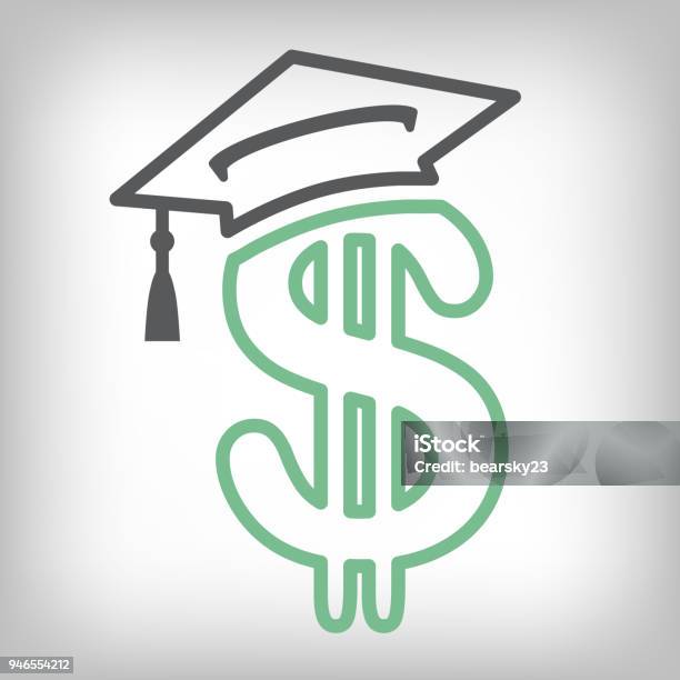 Graduate Student Loan Icon Student Loan Graphics For Education Financial Aid Or Assistance Government Loans And Debt Stock Illustration - Download Image Now