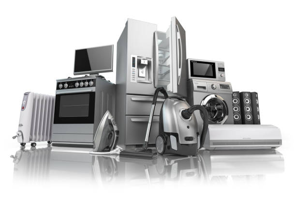 istock Home appliances. Set of household kitchen technics isolated on white background. E-commerce online internet store of appliances. 946559488
