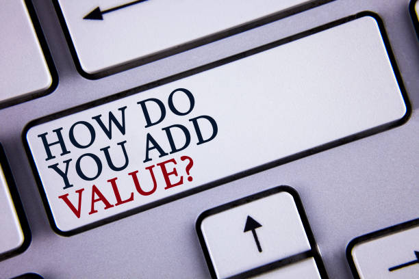 istock Word writing text How Do You Add Value Question. Business concept for Bring business progress contribute earn written on White Keyboard Key with copy space. Top view. 946563598