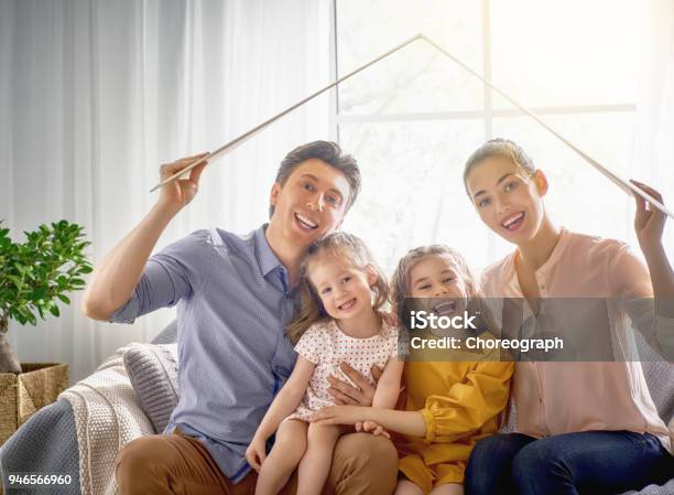 Concept Of Housing For Young Family Stock Photo - Download Image Now - Insurance, Domestic Life, Family