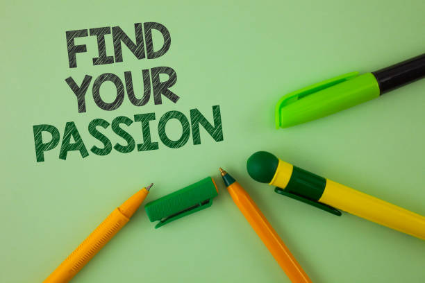 istock Handwriting text writing Find Your Passion. Concept meaning No more unemployment find challenging dream career written on Plain Green background Pens next to it. 946567674