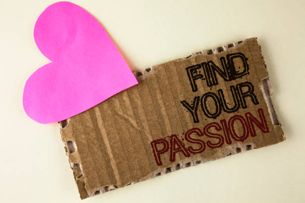istock Handwriting text Find Your Passion. Concept meaning No more unemployment find challenging dream career written on Tear Cardboard Piece on the plain background Heart next to it. 946568456