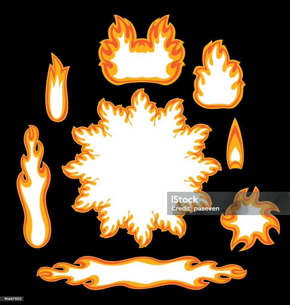 Ambar Api Simbol Logo Gambar Api Dengan Tempat Untuk Teks Ilustrasi Stok - Unduh ...
