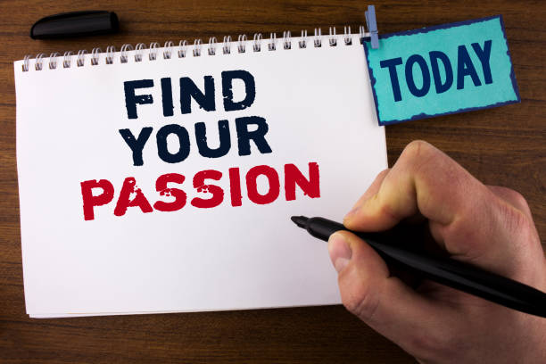 istock Handwriting text writing Find Your Passion. Concept meaning No more unemployment find challenging dream career written by Man on Notepad holding Marker on wooden background Today Clip. 946574154